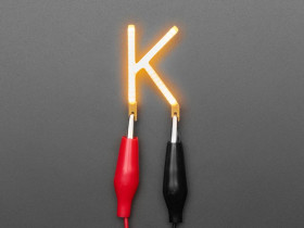 Adafruit Alphabet LED Filament - Warm White Letter "K"