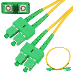 Patchcord Jednomodowy, Duplex, G.657A1, 3mm, 0,5m Extralink SC/APC-SC/APC