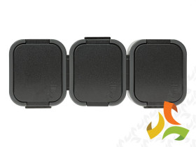 B2 IP54 Gniazdo potrójne z uziemieniem 3x2P+Z NT-316 B2 szary/czarny ABEX