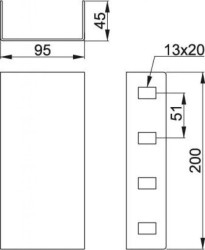 Łącznik wewnętrzny ceownika LCTW100H50MC 856105