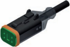 Connection cable, socket, 4 pole, straight to openend, 5m