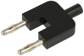 Adapter; Amass; 26.201.2; 2x wtyk bananowy 4mm / gniazdo bananowe 4mm; czarny; 54mm; rozgałęziacz; 32A; 60V; mosiądz niklowany;