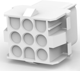 Socket housing, 9 pole, pitch 6.35 mm, straight, natural, 927231-3