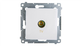 Simon 54 Gniazdo Antenowe Tv Końcowe Białe Dak1.01/11