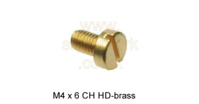 M4 x 6mm CH HD Brass machine screw