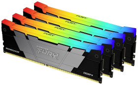 Kingston FURY Renegade RGB Pamięć robocza do PC - zestaw DDR4 256 GB 4 x 64 GB Non-ECC 3200 MHz 288 pin DIMM CL16 KF432C