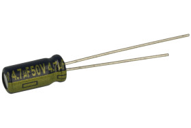 Kondensator; niskoimpedancyjny; elektrolityczny; EEUFC1H4R7; 4,7uF; 50V; FC; fi 5x11mm; 2mm; przewlekany (THT); luzem; Panasonic