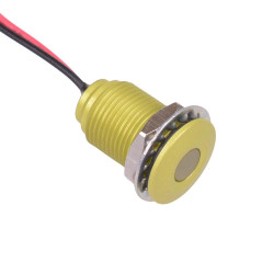 Q10F5AYXXHY12E Hyper Bright Yellow 10mm 12VDC LED Panel Indicator IP67 APEM