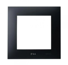 SZAFIR Ramka pojedyncza do łączników IP-44 czarny metalik RH-1Z/33