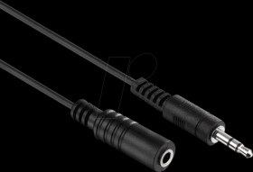 LP-AC015-020 Audio cable, 3.5-mm jack to coupling, 2.0 m, black