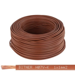 Przewód instalacyjny BiTOne H05V-K / LgY 1 500V brązowy linka giętka Bitner /100m/