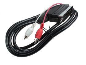 Przyłącze kabel EURO --2xRCA CHINCH (1,5m)