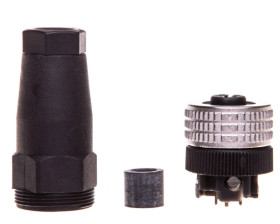 Złącze wtykowe żeńskie M12 4-pinowe proste XZCC12FDM40B