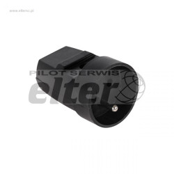 Gniazdo sieciowe z uziemieniem czarne G-10-2