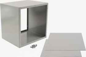 Steel enclosure, (L x W x H) 254 x 203 x 254 mm, gray (RAL 7046), IP32, 1415H