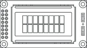 LCD-008N002A1-NFG-ET 8 x 2 Character LCD