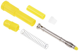 Adapter z wtykiem bananowym Męski Połączenie lutowane typ Wtyk bananowy Żółty 20A RS PRO rozmiar 4 mm