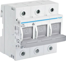 Hager L73M Przełącznik rozłączający Rozmiar bezpiecznika = D02 3 styki 63 A 1 szt.