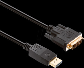 X-DC045-020 DP to DVI Dual Link, 1080p, Black, 2.0 m