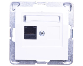 IMPRESJA Gniazdo komputerowe pojedyncze RJ45 kat.5e MMC białe GPK-1Y/K/m/00