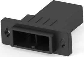 Plug housing, 2 pole, pitch 10.16 mm, straight, black, 1-353047-2