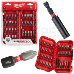 Zestaw bitów udarowych 56szt. z uchwytem do bitów w kasecie Shockwave Impact Duty MILWAUKEE