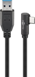 Kabel USB-C™ na USB-A 3.0 90, czarny - Długość kabla 1.5 m