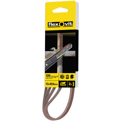 Flexovit 63642526460 Powerfile Sanding Belt 454mm x 13mm Fine 120G - Pack Of 4