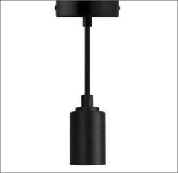 OPRAWKA DECO E27 LUXURY ELEGANCE CZARNA MAT