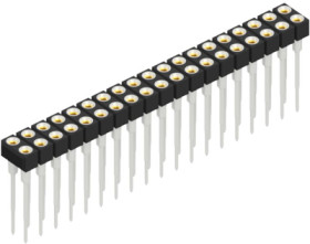 Socket header, 38 pole, pitch 2.54 mm, straight, 10042097