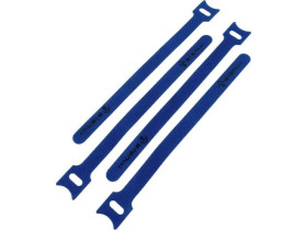 Opaska rzepowa do kabli z oczkiem, długość 200mm, szer.12 mm, niebieski (opak. 10 szt.)