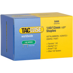 Tacwise 0343 140 Galvanised Staples 12mm (Pack 5000)