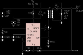 No R Constant Frequency Current Mode Boost/Flyback/SEPIC DC/DC Controller