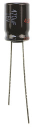 Kondensator 470μF 16V dc Radialny, Otwór przelotowy Panasonic roztaw: 3.5mm 8 (Dia.) x 11.5mm