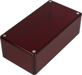 PC enclosure, (L x W x H) 150 x 80 x 50 mm, red/transparent, IP54, 1591DTRD