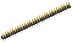 Pin header, 80 pole, pitch 2 mm, straight, black, 10062470