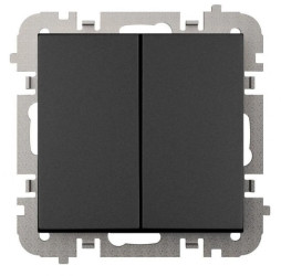 SANTRA łącznik świecznikowy bez ramki podtynkowy czarny 4111-19