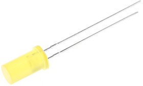LED, THT, Żółty, 2-Pin, 2,1 V, 100 °, Kingbright, Cylindrical