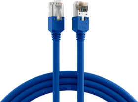 Patch cable, RJ45 plug, straight to RJ45 plug, straight, Cat 5e, F/UTP, LSZH, 1.5 m, blue, K8074.1,5