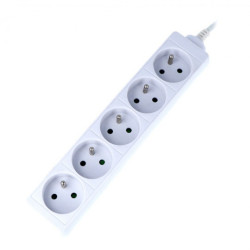Listwa zasilająca Lanberg biała - 5 gniazd - 3m