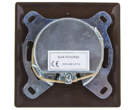 AKCENT Gniazdo antenowe RTV końcowe 2,5-3dB brązowe GPA-AK/24