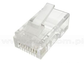 Wtyk RJ-45, 8p8c, kat5, na przewód płaski, linkę, UTP