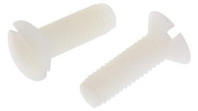 Śruby maszynowe M5 łeb z łbem stożkowym Nylon długość 16.0mm skok 0.80mm