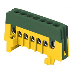 Listwa zaciskowa izolowana PRO PE, 7 przewodów, zielony,OR-LZ-8208/7/GN