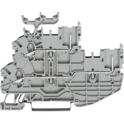 WAGO 2020-2231 L/L Dbl. Deck 1 Conductor Through Carrier T-block Grey AWG 24-16