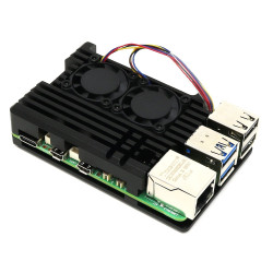 Aluminium Armour Dual-Fan Heatsink Case for Raspberry Pi 5