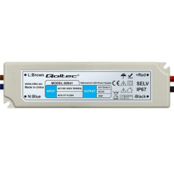 Qoltec Zasilacz impulsowy LED IP67 36W 12V 3A Wodoodporny Biały