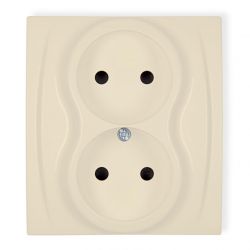 Gniazdo podwójne bez uziemienia 2x2P