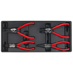 Sealey TBT03 Tool Tray with Circlip Pliers Set 4pc