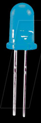 DLE5MMB LED, 5 mm, wired, blue, 3000 mcd, 70°